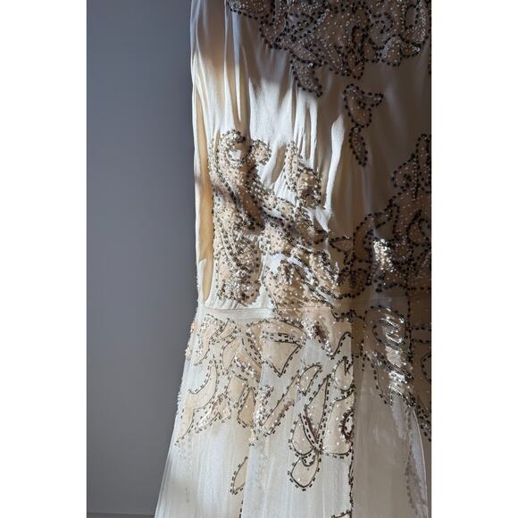 Vintage Cache Dress Y2K 90s Whimsical Silk Beaded Fairy Bridal Wedding NWT 4 S - Picture 12 of 15